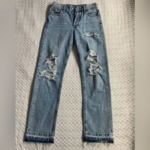 AÉROPOSTALE Super High Rise Straight Jeans